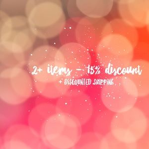 Bundle discount: 15% off + discounted shipping